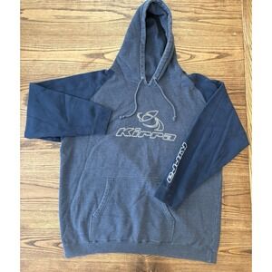 Vintage Y2K Kirra Men's XL Surf Skate Graphic Hoodie Sweatshirt Two Tone